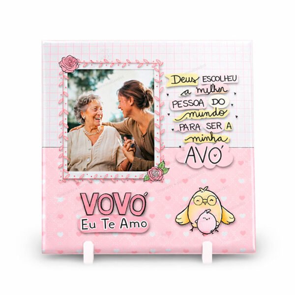 Presente Personalizado para AVÓS – Azulejo com foto
