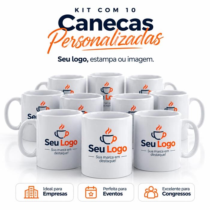 Canecas para Empresas | Brindes Corporativos | Eventos | Congressos